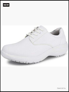 Slip Resistant Lightweight Nursing Shoes Comfortable Lace Up Work Shoes